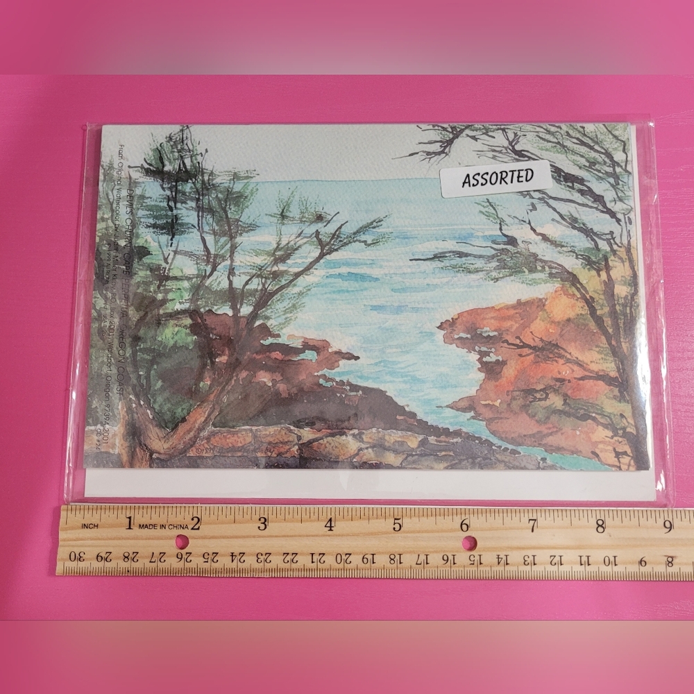 Vintage Oregon Coast Prints.  Set Of 10. Judith Kirby. 8 1/2" X 5 1/2"  (0433)